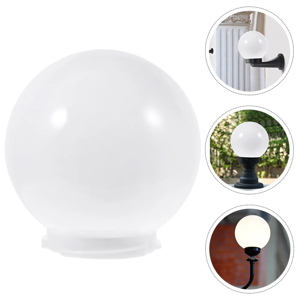 

Ball Lampshade Acrylic Light Fixture Cover Wall Glass Patio Floor Shades Post Porch Globe