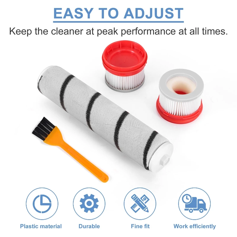 Комплект роликовых щеток с фильтром для Xiaomi Dreame V9/V9P/V10 детали пылесоса щетка