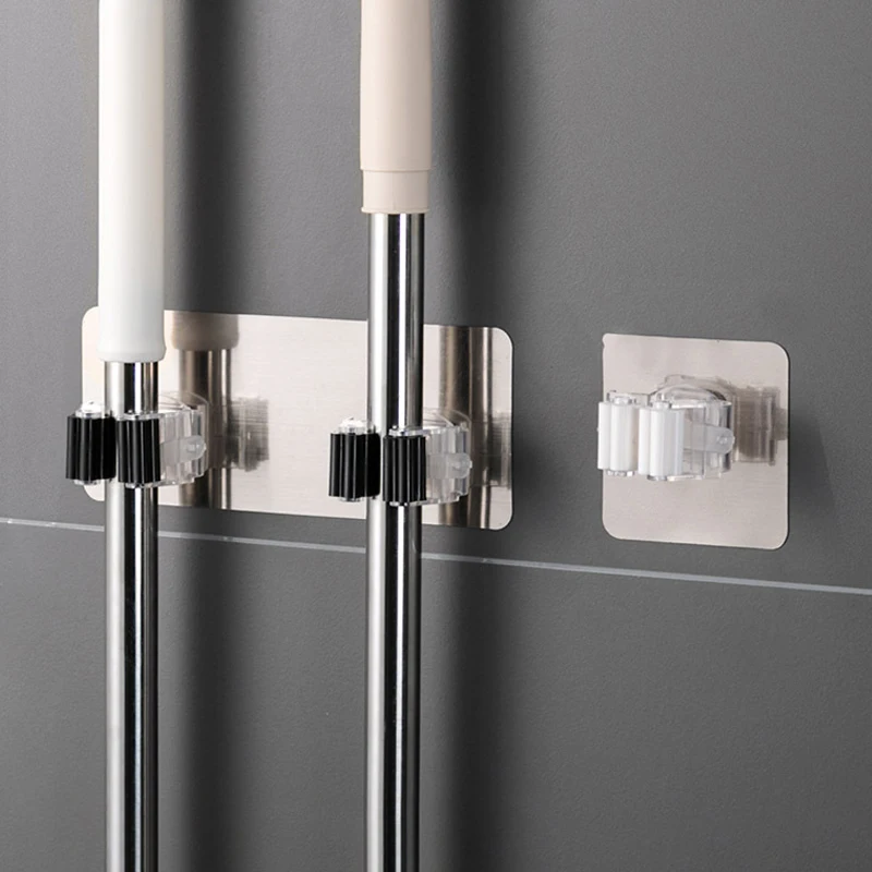

Garden For Adhesive Accessories Organizer Kitchen Mounted Hooks Bathroom Gadgets Mop Home Wall Multi-purpose Storage
