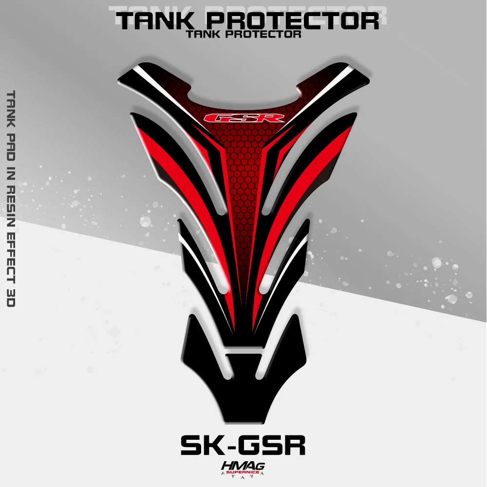 

Reflective Sticker Decal Stereo 3D Motorcycle Fuel Tank Pad Cover Protector For SUZUKI GSR 600 750 1000