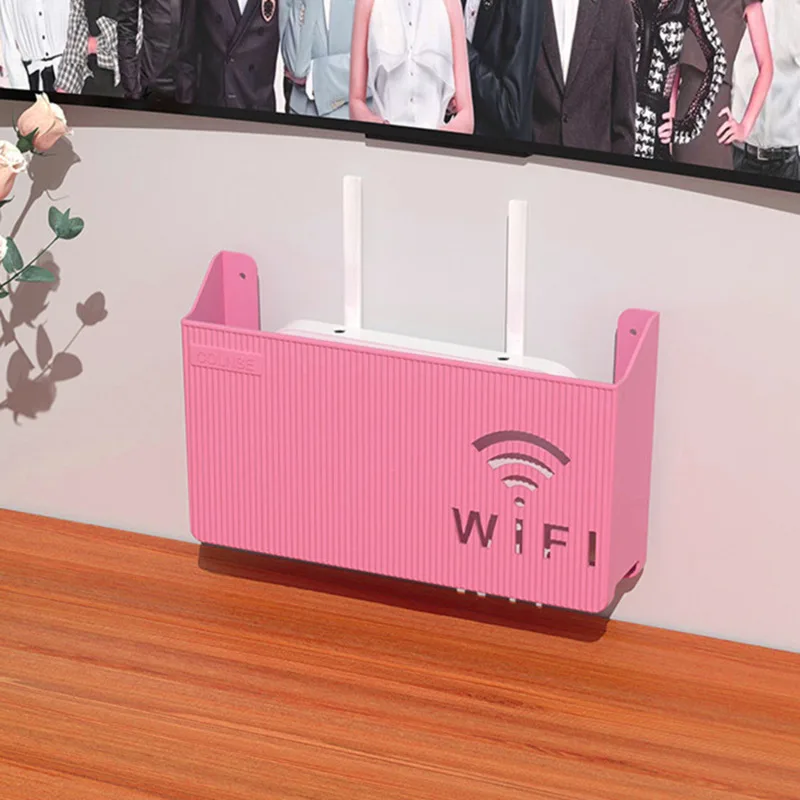 Wireless Wifi Router Shelf Storage Box Wall Hanging ABS Plastic Organizer Box Cable Power Bracket Organizer Box  Home Decor