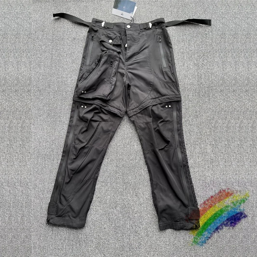 2022ss Far.Archive Pants Men Women 1:1 High Quality Multi-pocket Drawstring Pocket Button Waterproof Zipper Track Trousers