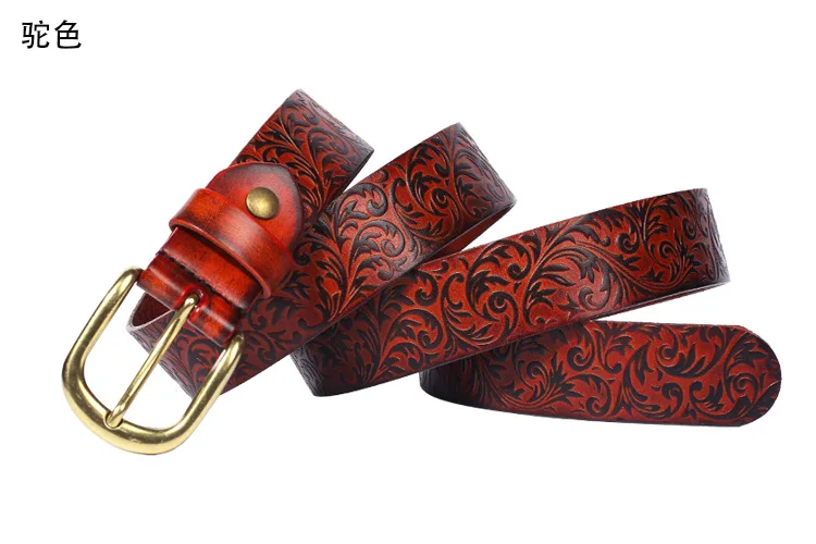 

Женский винтажный ремень из натуральной кожи шириной 3,8 см