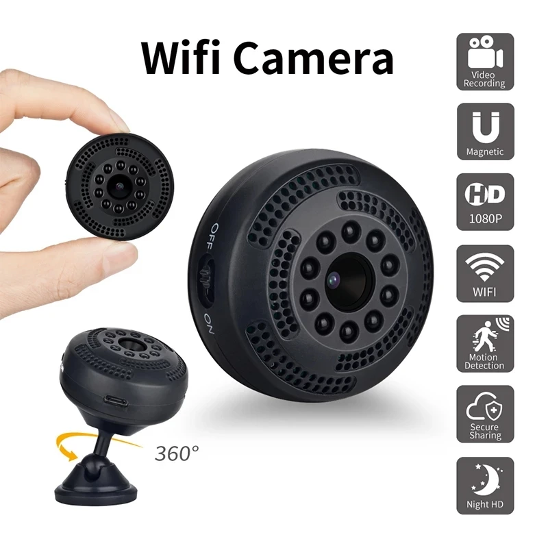 

Smart Mini Camera WiFi 1080P Home Security HD Camera Nanny Cam Baby Monitor Indoor Video Recorder Motion Detection Night Vision