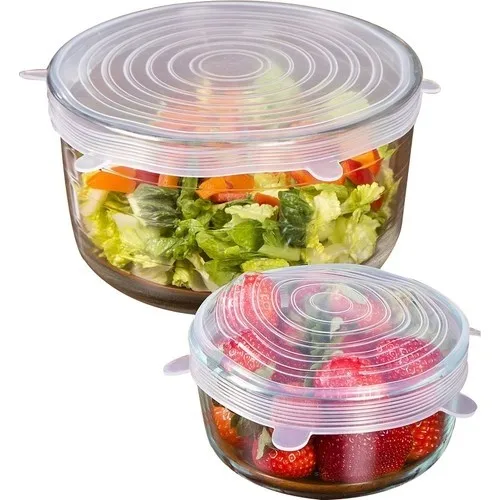 Силиконовая растягивающаяся крышка 6 дюймов для консервантов пищевых продуктов