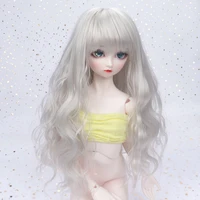 dolls wig for 13 14 16 bjd doll long curl hair with bangs change dress up girl play house kids diy toys doll accessories