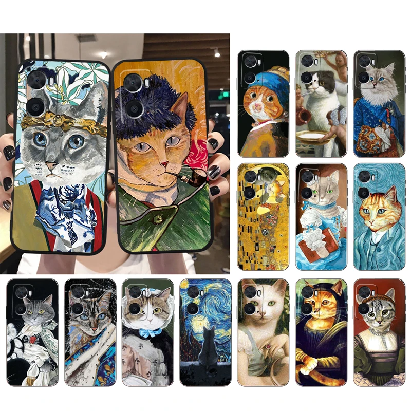 

Van Gogh Art Cat Phone Case for OPPO A96 A91 A54 A74 A94 A53S A15 A16 A17 Reno 2 2Z Reno 6 7 8 Case