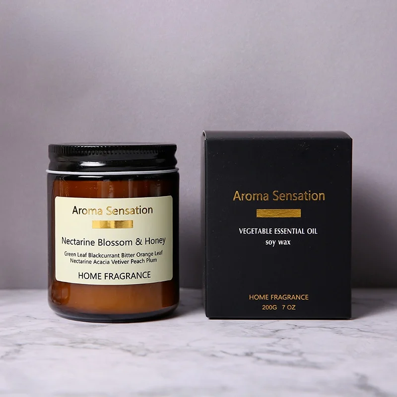

Aromatherapy Candle Jar with Lid Glass Scented Candle Profumate Long-Lasting Eco-Friendly