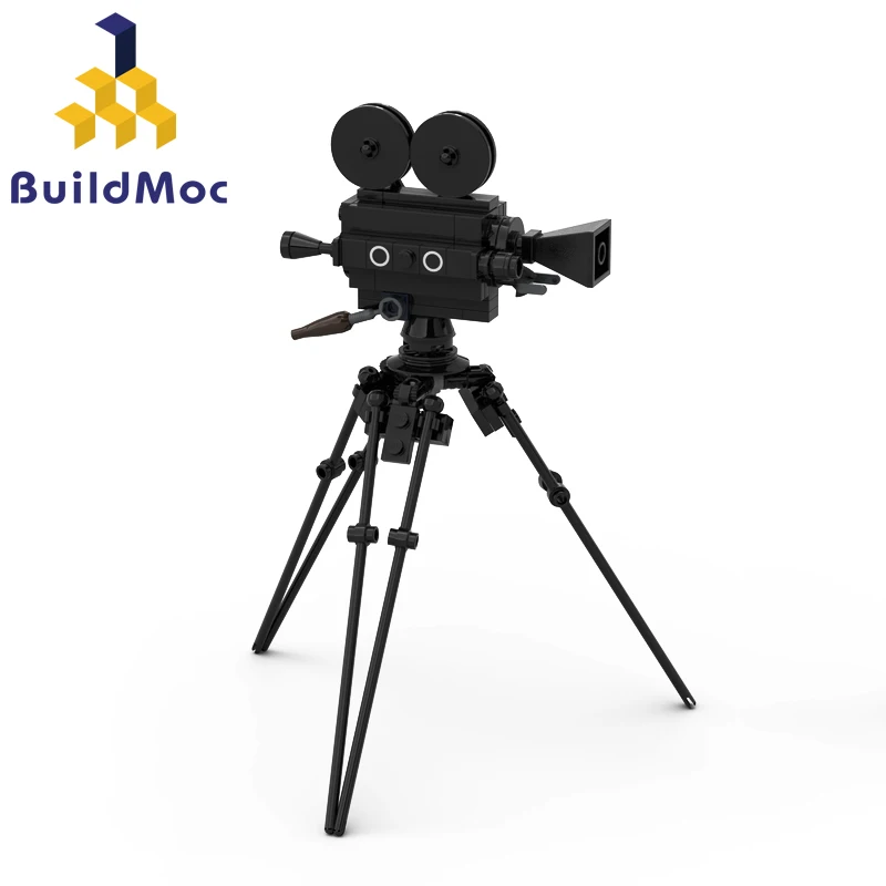 

BulidMOC Building Blocks Old Fashioned Movie Camera Laptop Briefcase Phone Camera Chair Bricks Children Toy Parts