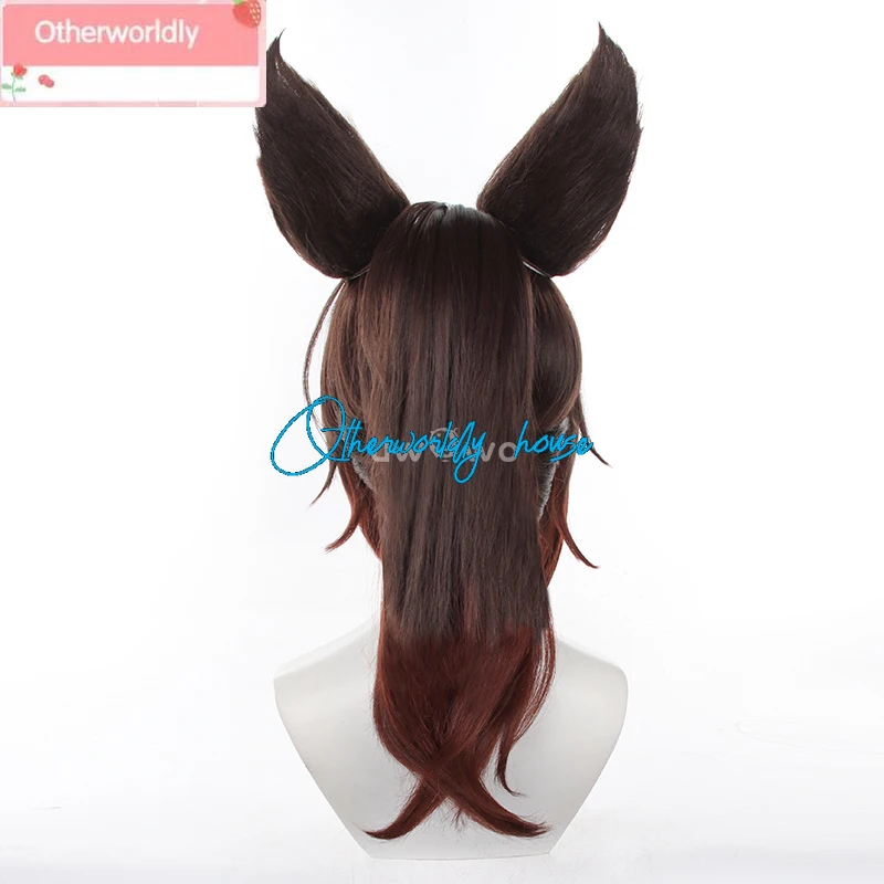 Парик для косплея Ting Yun с ушками Honkai Star Rail Tingyun парик из коричневых волос