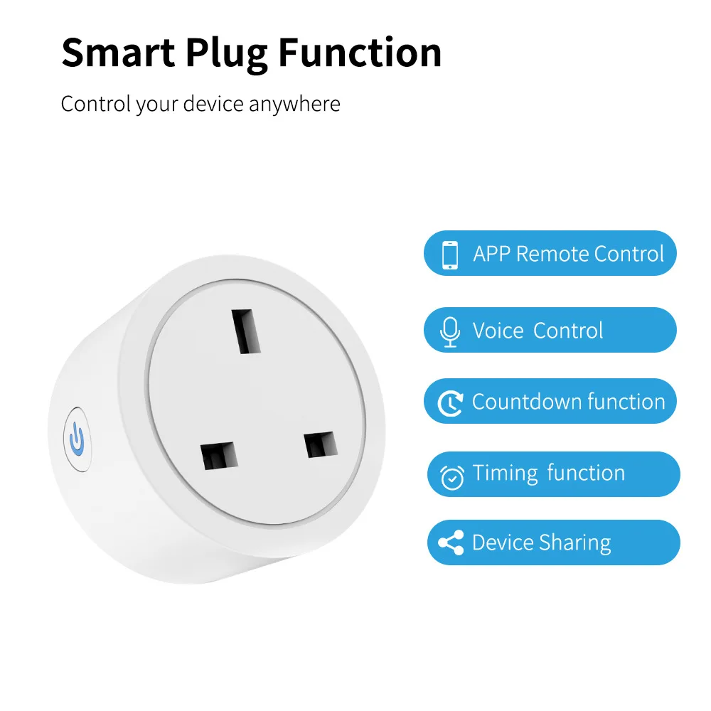 

Смарт-розетка Tuya SmartLife с поддержкой Wi-Fi, 16 А