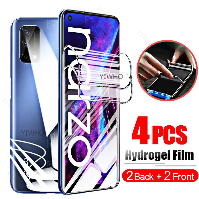 

4Pcs Full Cover Hydrogel Film for Realme Narzo 30 Pro 5G Screen Protectors Protective Phone Film fot Realme Narzo30pro5g 30pro