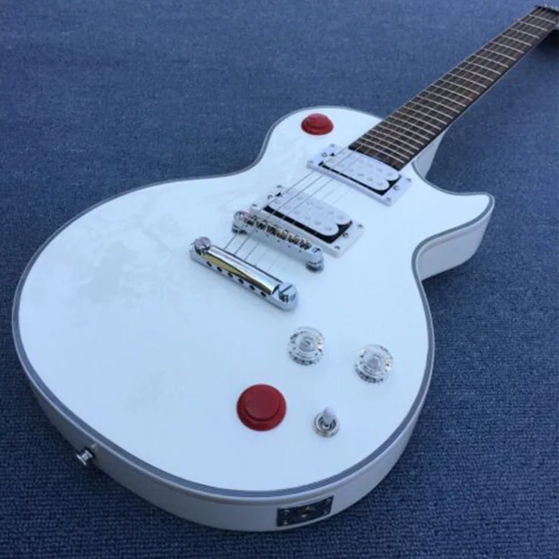 

Factory Direct Sales of New 6 String White Electric Guitar Good Timbre