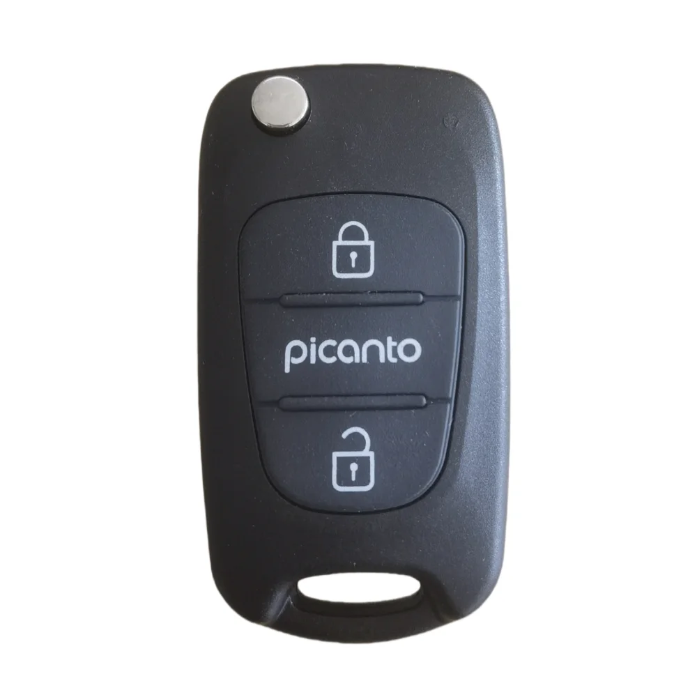 

Автомобильный пульт дистанционного управления, складной чехол для ключа, 3 кнопки для Hyundai, Kia Picanto с необрезанным лазерным лезвием