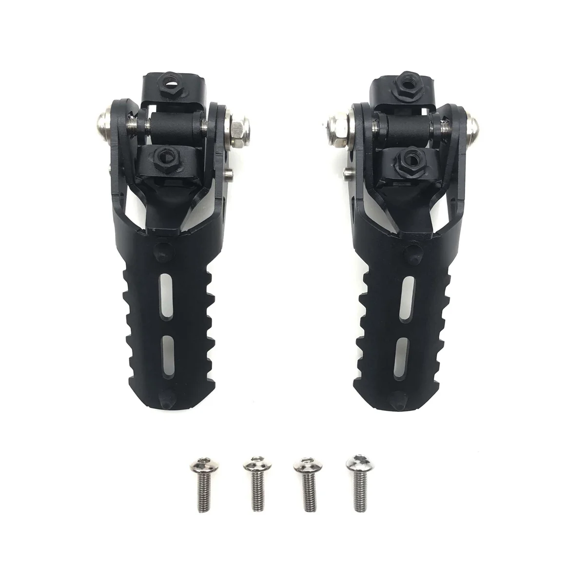 

Motorcycle Front Driver Highway Footrest Folding Footpeg Clamps 22-25Mm for Honda CRF1000L Africa Twin for BMW(Black)