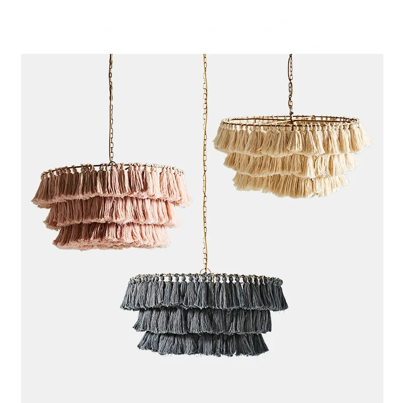 Винтажная люстра Fela с кисточками модель детской комнаты лампа для дизайнерская