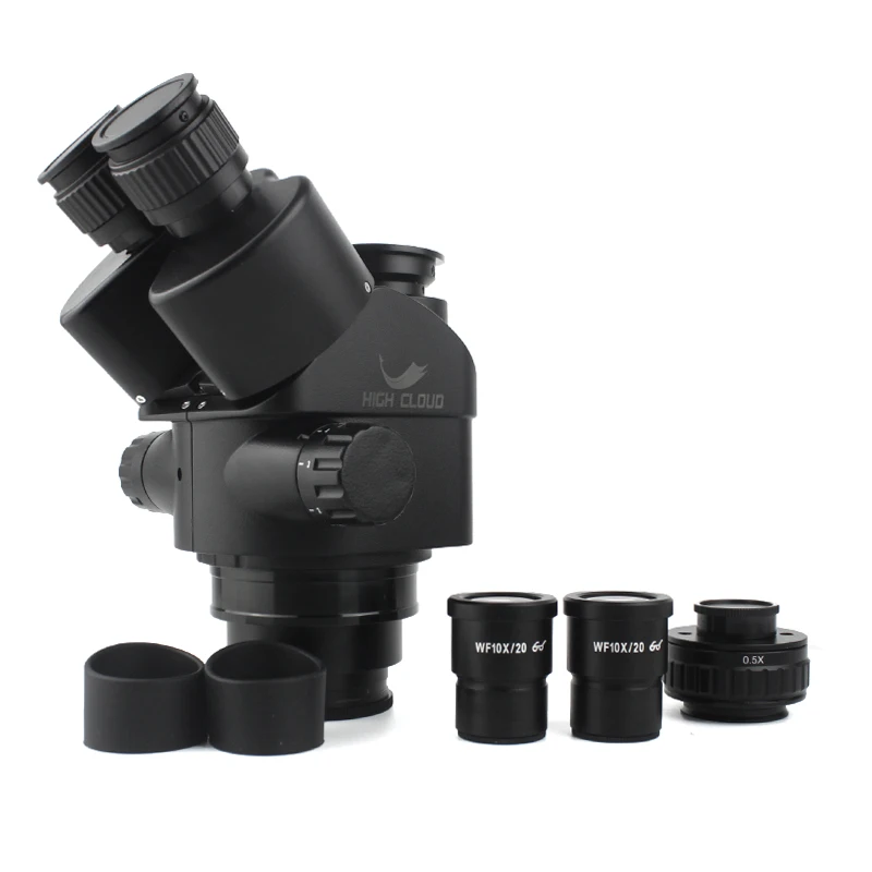7X-45X 3 5X-90X Simul-Focal Trinocular Microscope Zoom Стереомикроскопическая головка 0 5x 2 0x 7x 1 75x