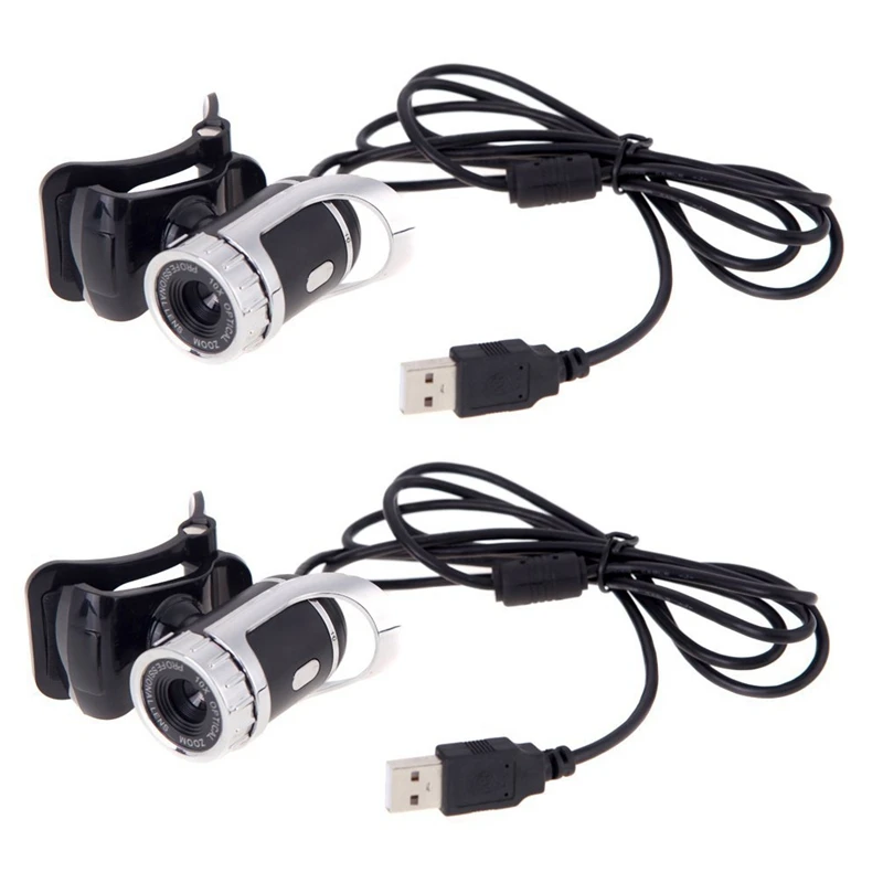 

2X USB 2.0 12 Megapixel HD Camera Web Cam 360 Degree With MIC Clip-On For Desktop Skype Computer PC Laptop