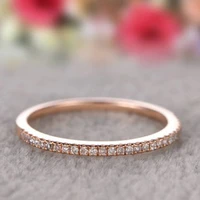 single row diamond couple ring rose gold gold white simple niche high end ring wholesale