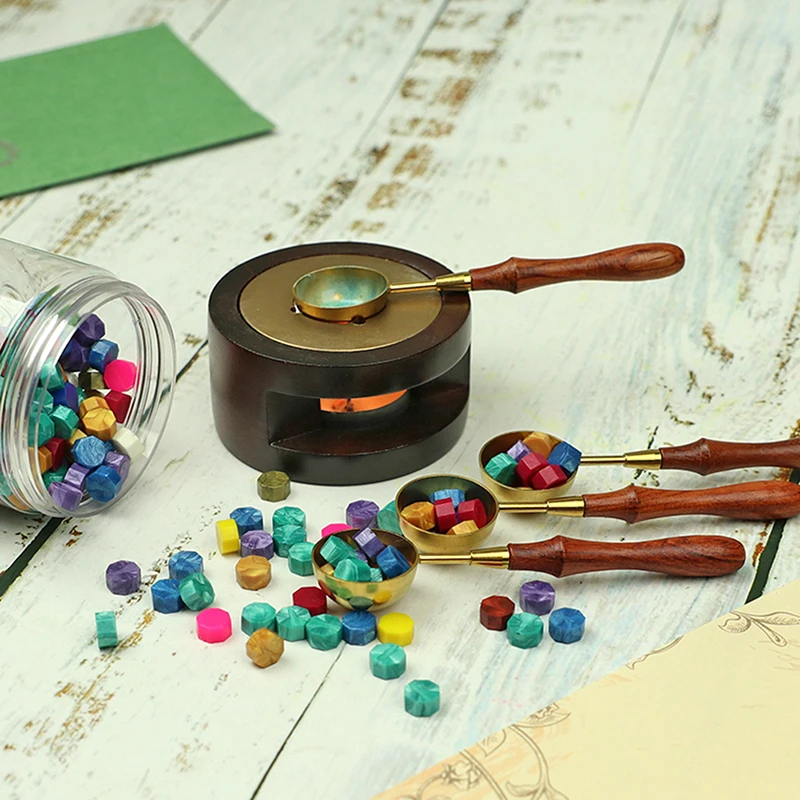 

Retro melting furnace solid wood oven furnace wax pot bead stick heater wax heater candle stamp decoration craft