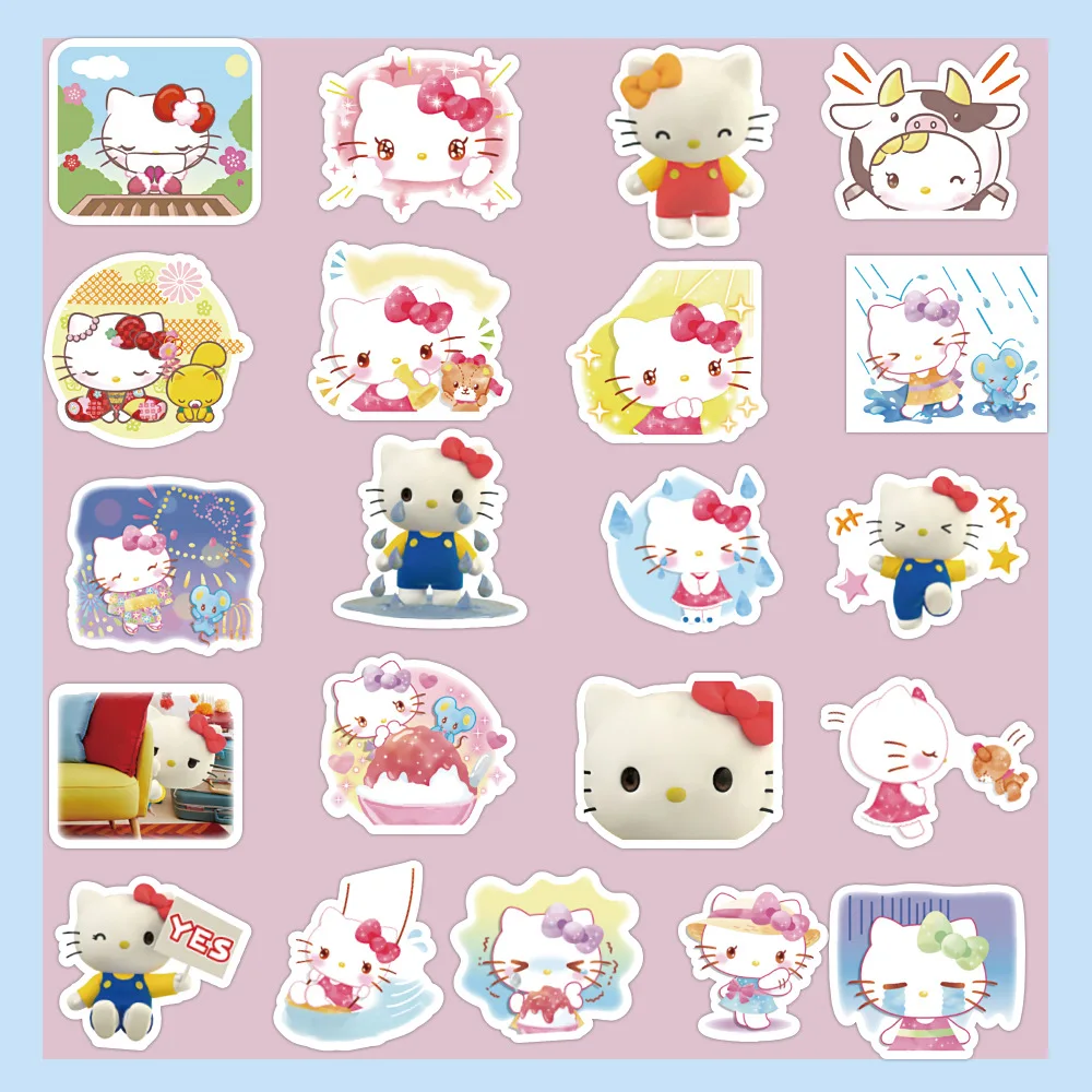 60 шт. стикеры Hello Kitty s Hand для гитары скейтборда милые аниме в упаковке кожа