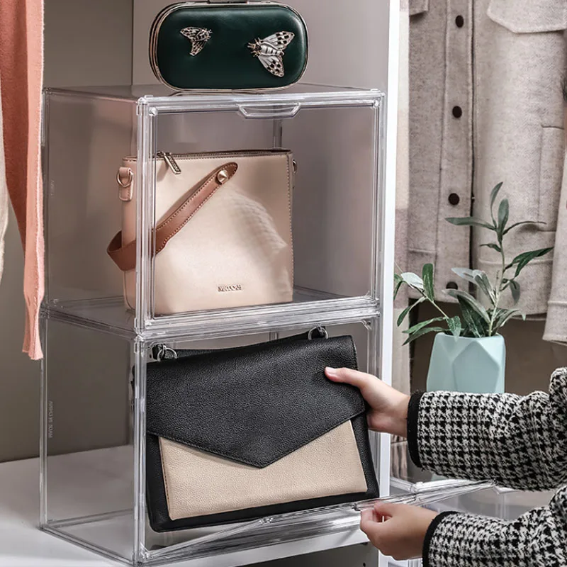 

Сумка для хранения, артефакт, Роскошный прозрачный ящик для хранения с дисплеем, стойка для хранения, Пыленепроницаемая подвесная сумка для...