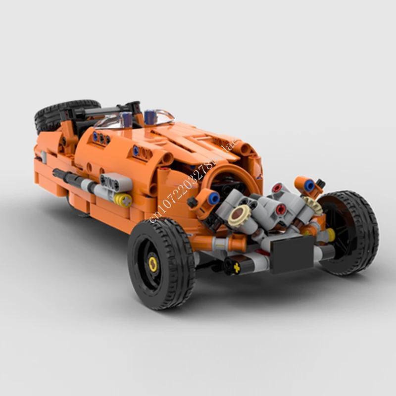 

419 шт., Детский конструктор MOC Speed Champion, трехколесный мотоцикл V2