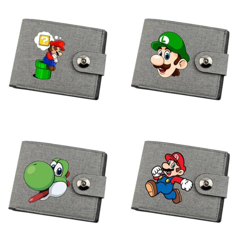 

Super Mario Bros Game Purse Snap Style PU Wallet Card Cartoon Anime Holder Storage Bag Kids Women Men Birthday Gifts