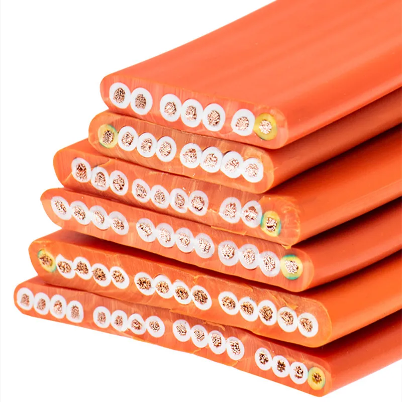 

Driving flat cable TVVB13 14 16 18 20 core 15/13 AWG Pure copper core elevator flat cable electric door soft flat cable
