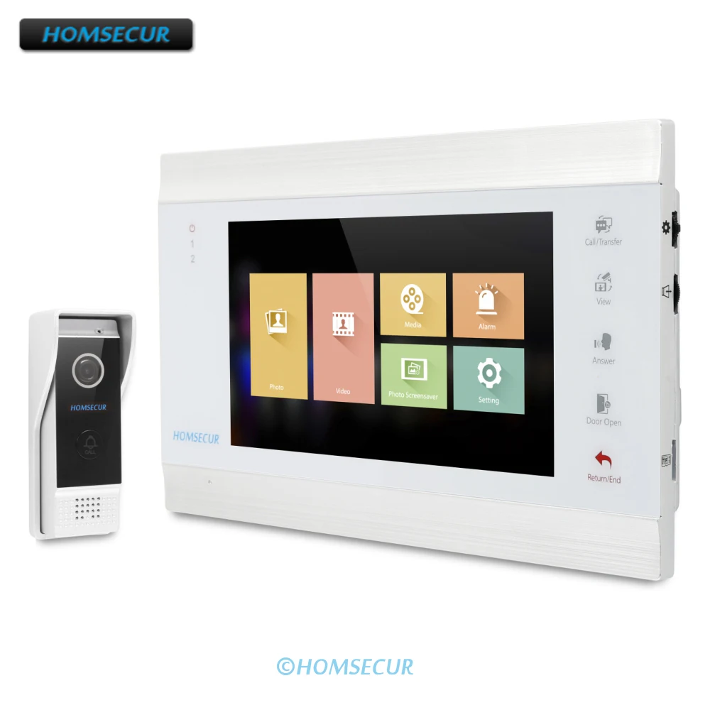 

HOMSECUR 4 Wire 7" Video Doorbell Phone Intercom System 1.3MP with Recording & Snapshot