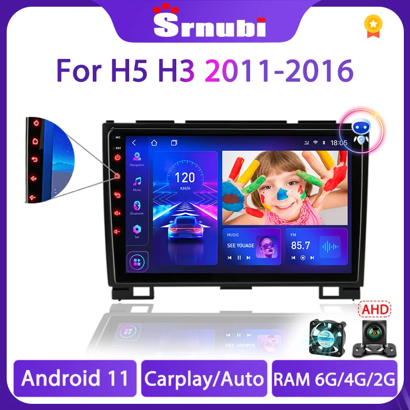 Srnubi Android 11 автомобильный радиоприемник для Haval Hover Great Wall H3 H5 2011 2012 2013 2014 2015 2016