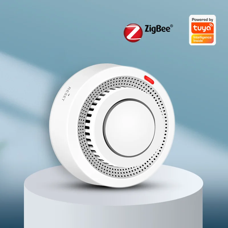 

Tuya Zigbee Wireless Smoke Sensor Zigbee Real-time Monitoring Fire Voice Alarm Work With Tuya Zigbee Hub Smoke Detector