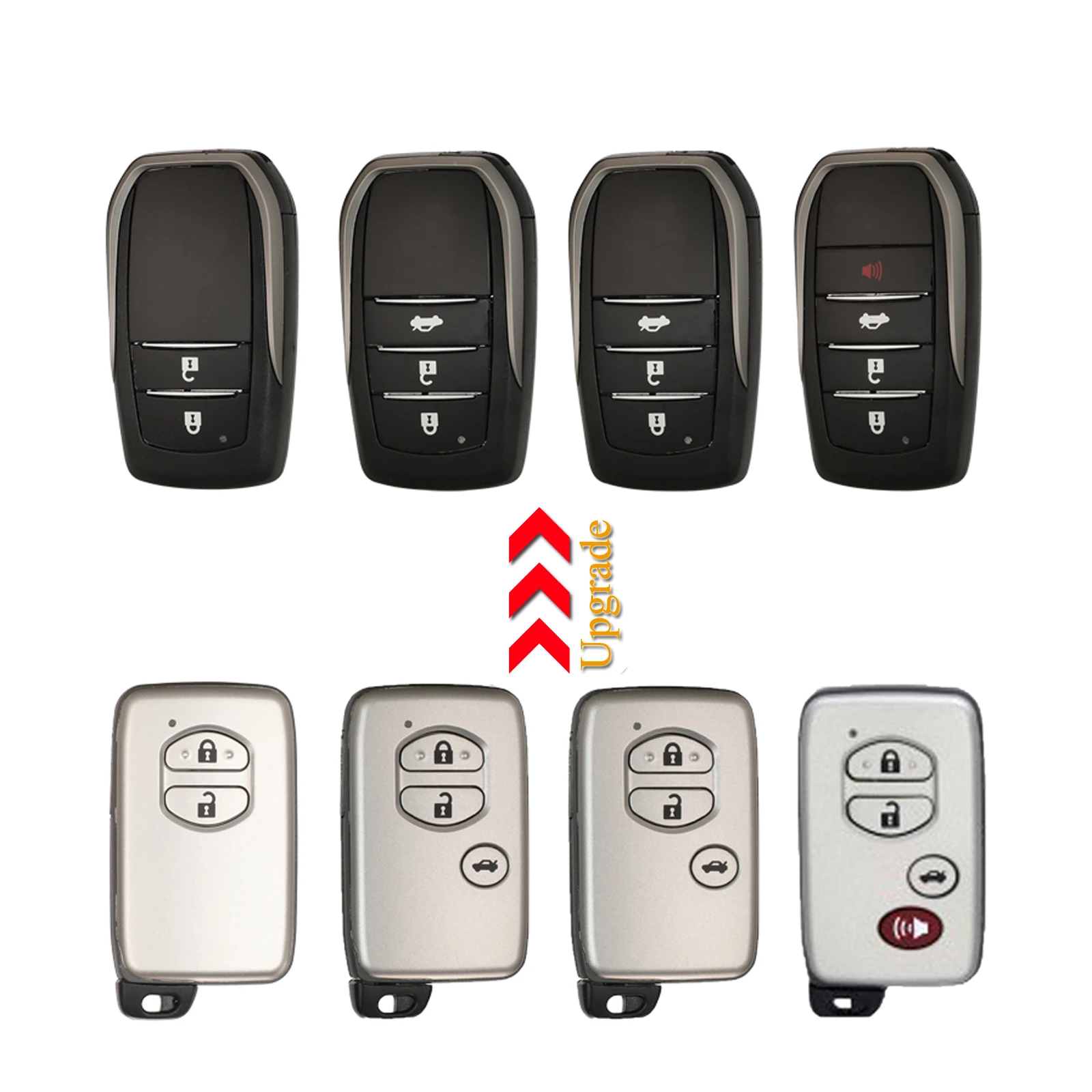 jingyuqin 2/3/4 Buttons Modified Remote Car Key Shell Case For Toyota Chr C-hr Avensis Auris Corolla