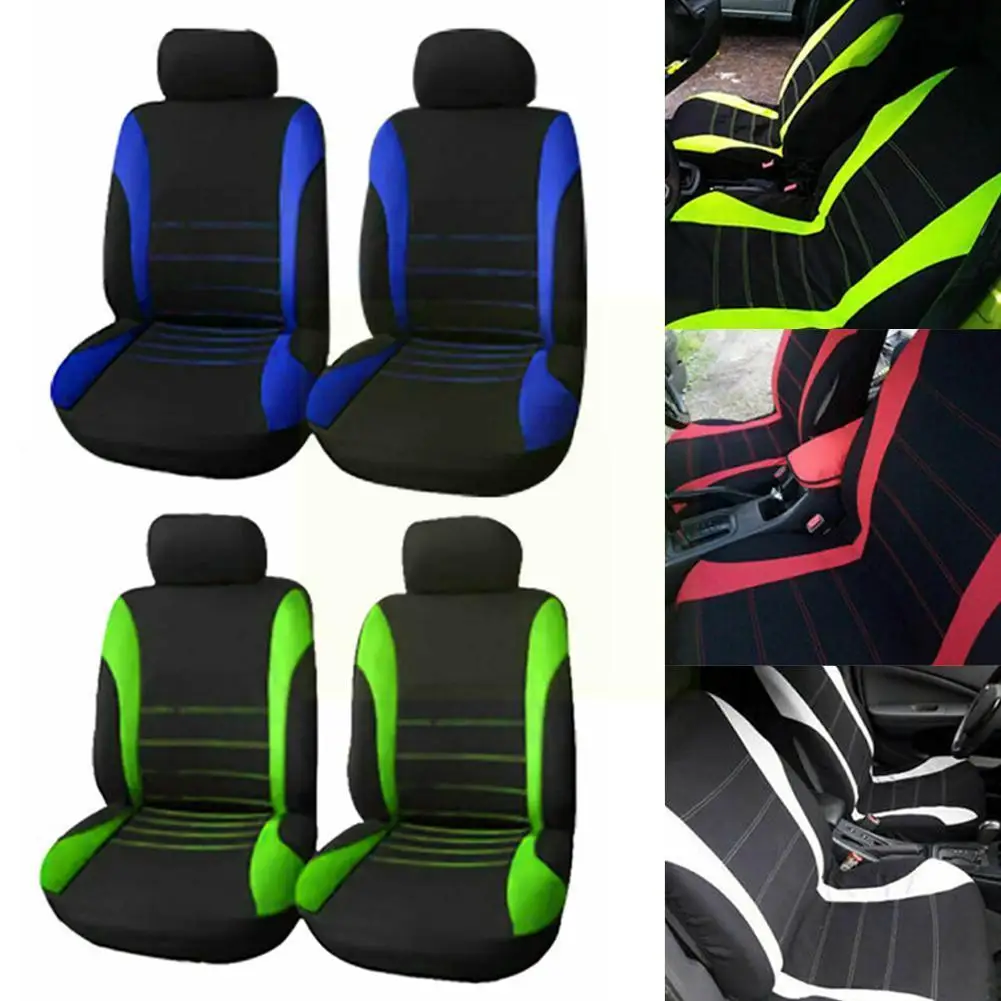 

Car Seat Covers Protective Cover Fit Most Car Truck Breathable Covers Protect Cloth Auto SUV Van Fabric Practical Polyester E9X1