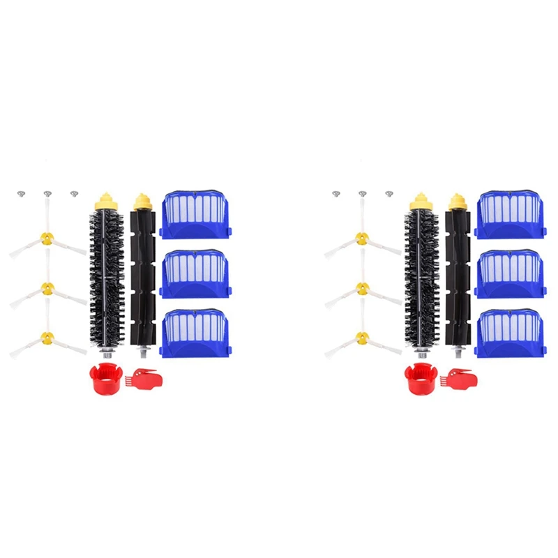 

2X роликовая боковая щетка, фильтр, колесо для Irobot Roomba 600 серии 606 610 620 630 650 660 675, аксессуары для пылесоса