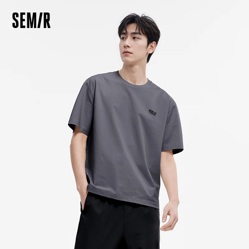 Фото Мужская футболка Semir 2026: Новинка лета, охлаждающая, с буквенным принтом, влагоотводящая, трикотажная, универсальная, повседневная, на каждый день №2