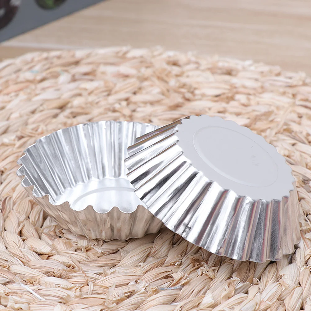 

24 Pcs Cake Stencil Cupcake Pans Egg Tart Circle Round Muffin Cups Tarts Molds Paper