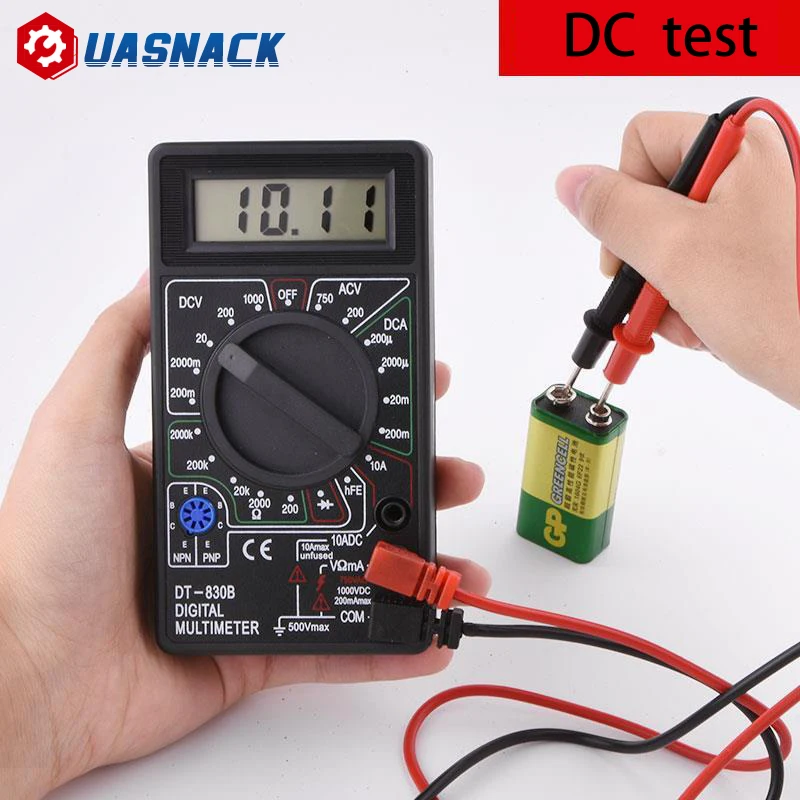 

LCD Digital Multimeter AC/DC 750/1000V Digital Mini Handheld Multimeter for Voltmeter Ammeter Ohm Tester Meter With Probe