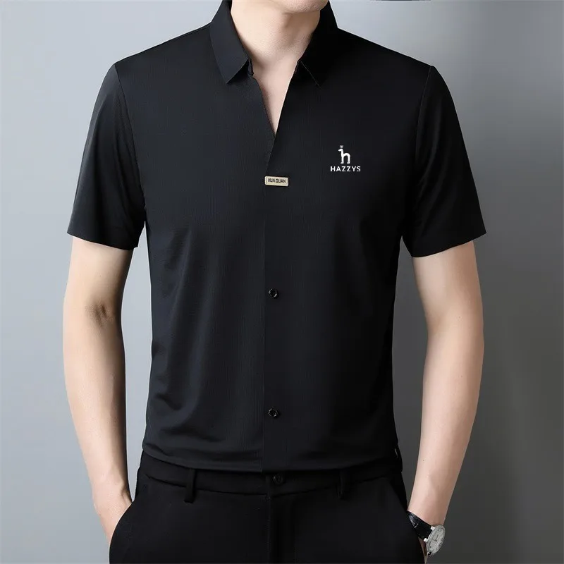2023 Golf Business Tees Summer Man Golf T-shirt Elastic Ice silk Quick-drying Breathable Fashion Shirts Golf Wear Men Polo Shirt