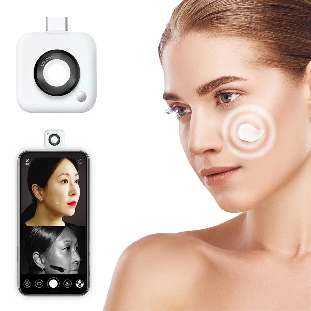 

Portable UVlook UV Camera For Sunscreen Test For Smartphone Visible Facial Sun Protection For IOS For Type C Interface
