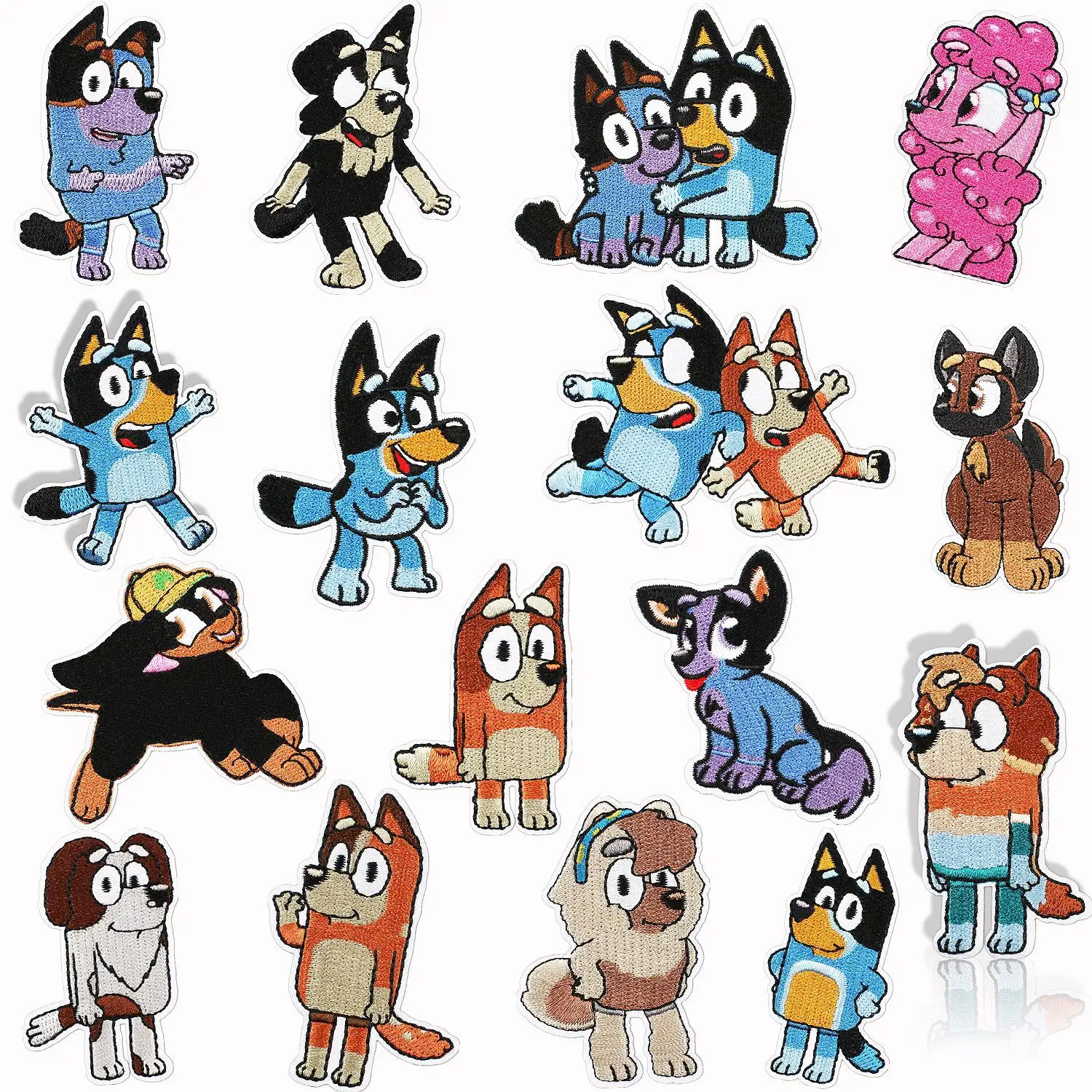 

Blueyes Patches for Clothing Anime Embroidered Patch on Clothes DIY Jeans Accessories Iron-on Embroidery Patch Decoration