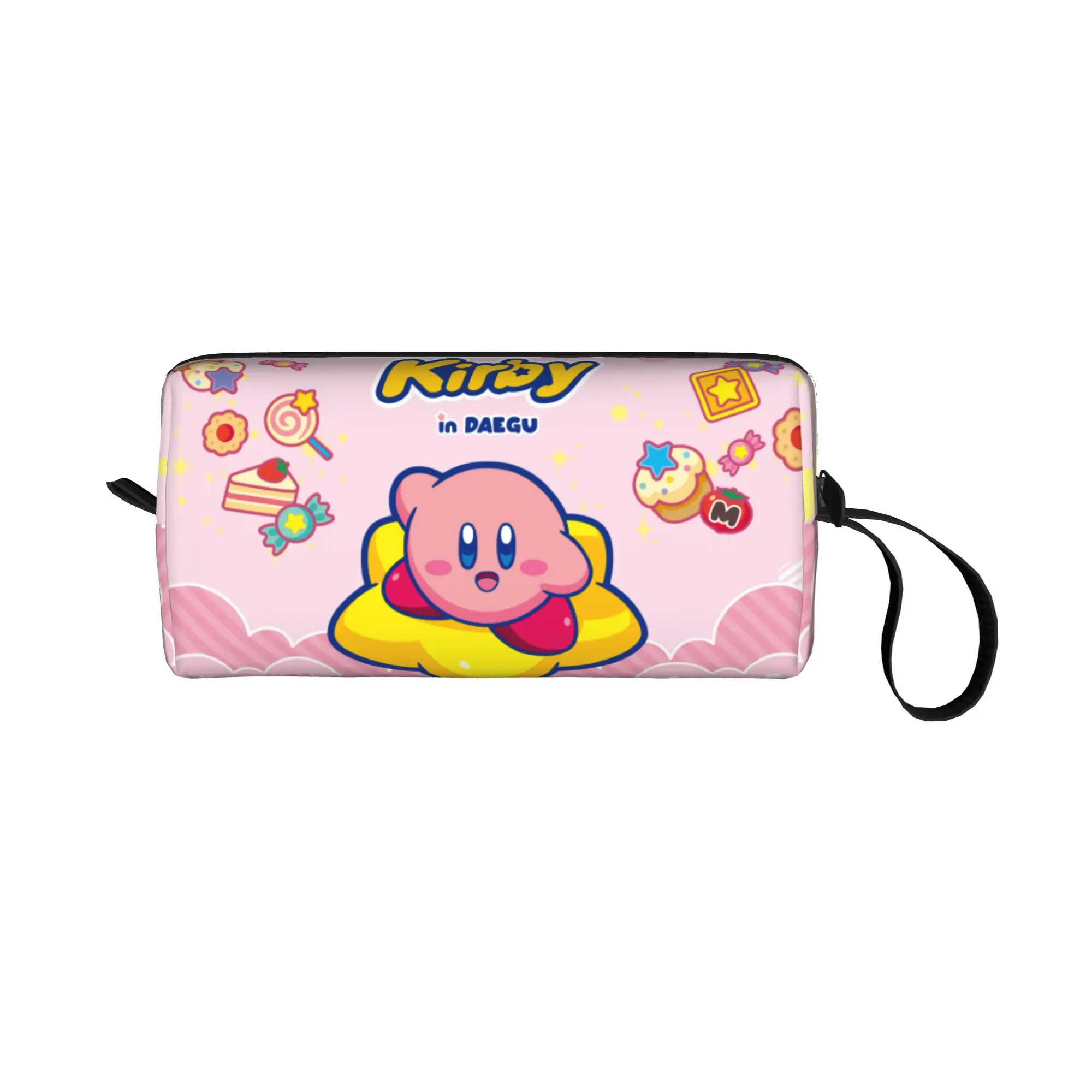 Фото Косметичка Custom Travel K-Kirbys: Милая мультяшная сумка-органайзер для макияжа и туалетных принадлежностей для женщин, кейс для хранения косметики и туалетных принадлежностей №3