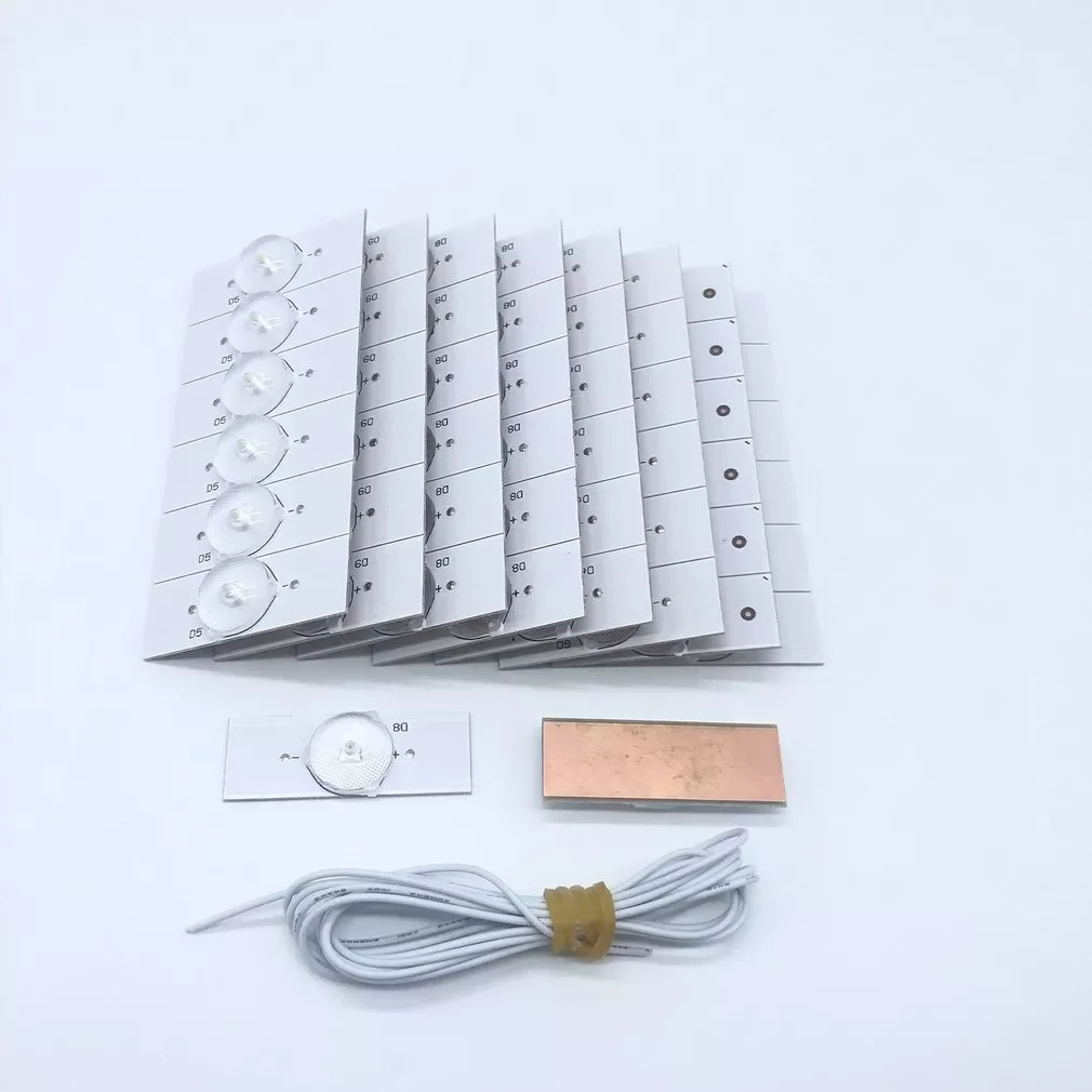 

NEW2023 100PCS 3V SMD Lamp Beads with Optical Lens Fliter for 32-65 Inch LED TV Repair with 2M Wire Led Light Strip Parts Access
