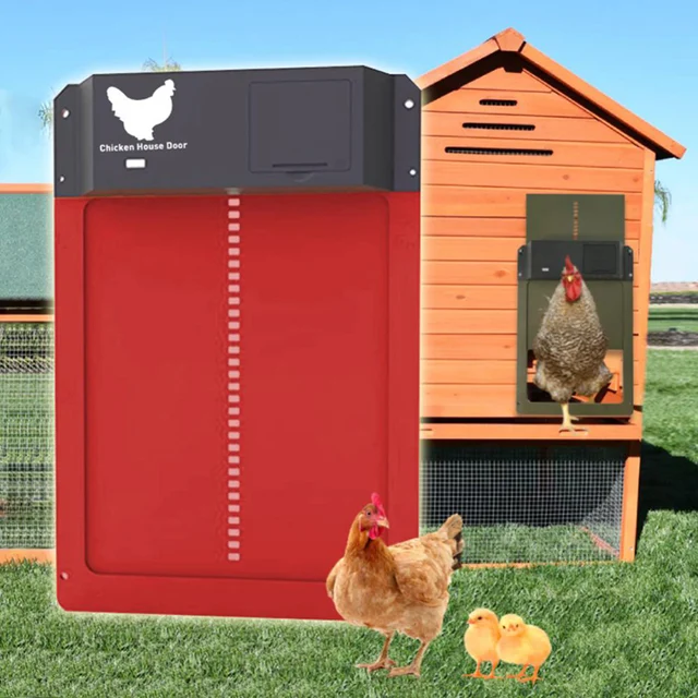 Automatic Chicken Coop Door For Opener Poultry Farm Animal Accessories Cage Duck Pet Livestock Equipment Chicken Coop Door Tool 4