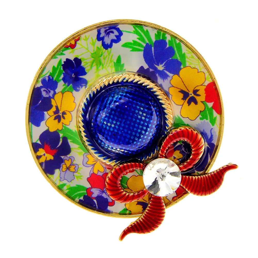 

CINDY XIANG Beautiful Sunflower Hat Brooches For Women Bow Pin 2 Colors Available