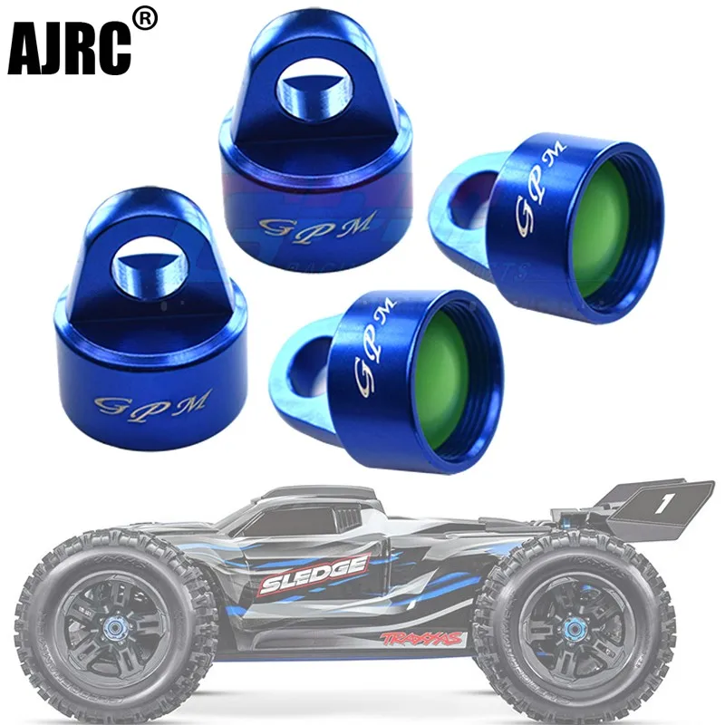 

Traxxas 1/8 4wd Sledge Monster Truck-95076-4 Aluminum Alloy Shock Cap For Original Shock #9664