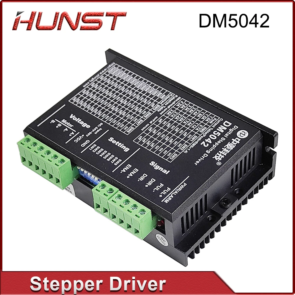 

HUNST Digtal Stepping Driver DM5042 2 Phase 20-50V Max 4.2A Digital Driver For CO2 Cutting and Engraving Machine Rotating Device