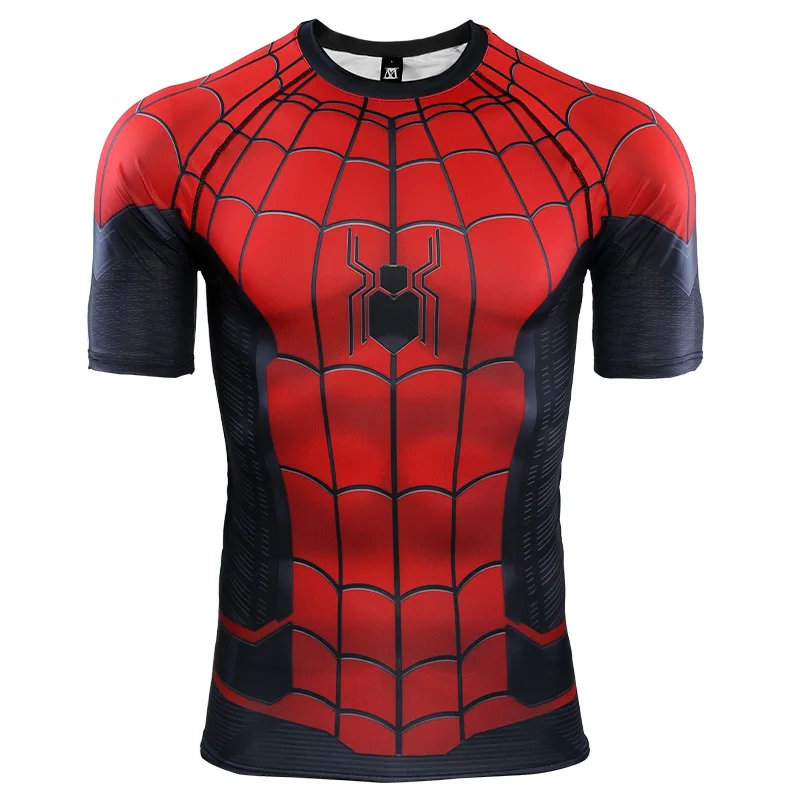 New Marvel Spiderman T Shirt 3d Print Cosplay Premium Compression T Shirt Short Sleeve Quick Dry Tight Sweatshirt spiderman cost