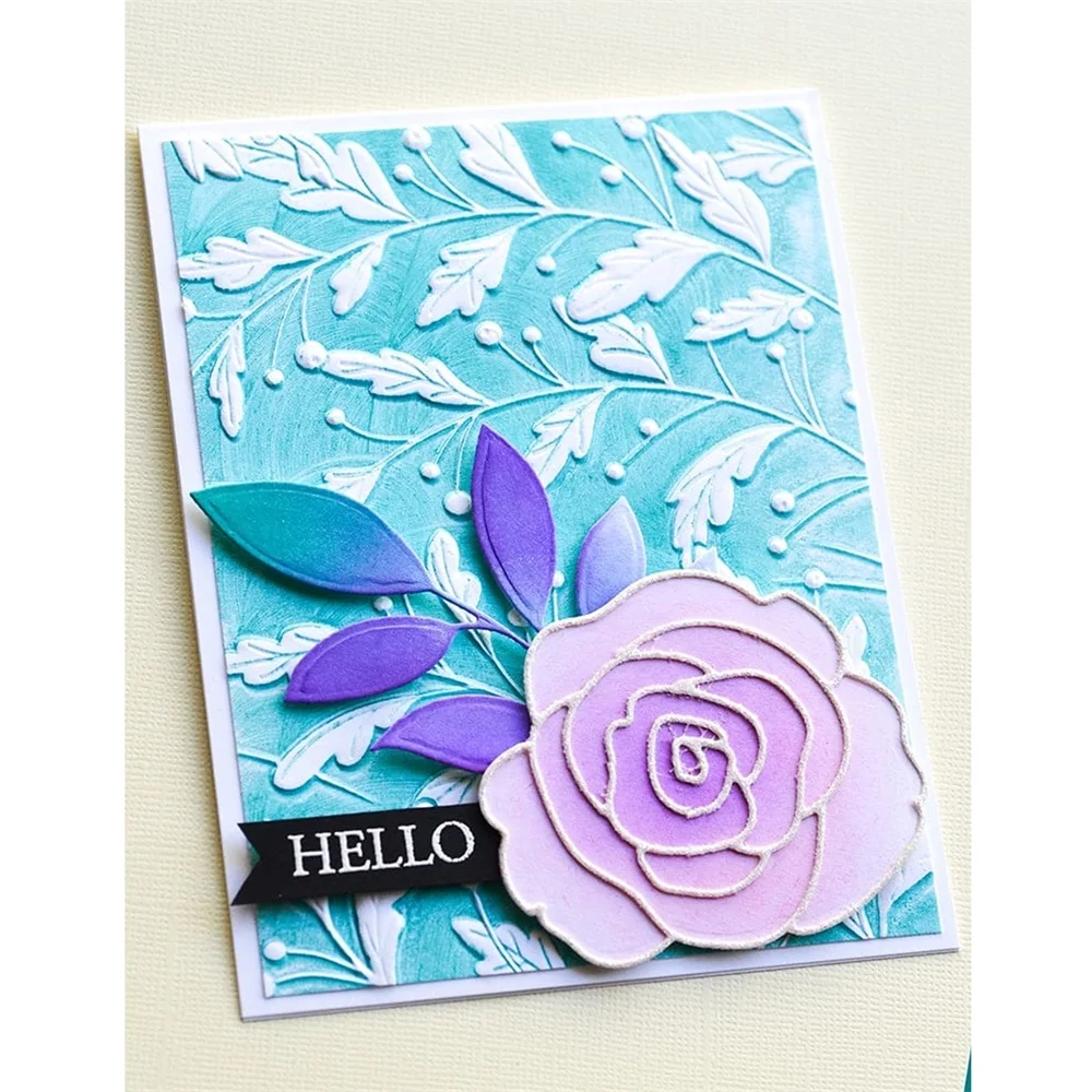 Новинка 2023 года папка с 3D тиснением листва спринг узор для DIY скрапбукинга