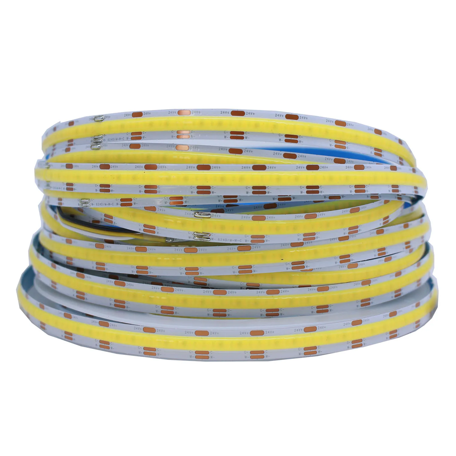 Светодиодная лента FCOB CCT 5 м 10 м, 624 светодиодов, гибкая лента FOB COB 10 мм LED-leuchten RA90 608 K zu 2700K, линейная диммируемая